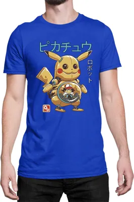 Immagine prodotto di Maglietta da uomo Japan Manga Anime Comics Pokemon 042, Man 3XL , Bleu