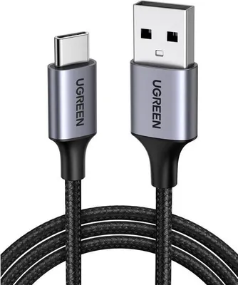 Image de Câble USB, UGREEN, USB-C vers USB-A, 1 m, Renforcé, Noir, Charge Rapide