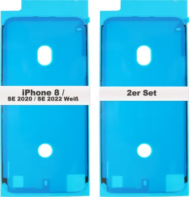 Produktbild von 2x iPhone 8 SE 2020 Rahmen LCD Display Kleber Dichtung Klebefolie Adhesive Glue Weiß Weiss