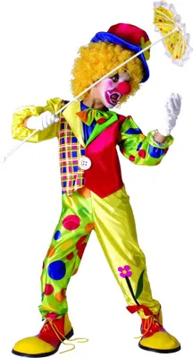 Produktbild von Mehrfarbiges Clownkostüm für Jungen M 7-9 Jahre (120-130 cm)