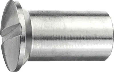 Produktbild von connex Hülsenmutter M5 x 15 mm Messing vernickelt - 6 Stück