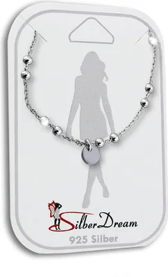 Produktbild von SilberDream Fußkette 25cm Damen-Schmuck 925 Sterling Silber Plättchen SDF5235J