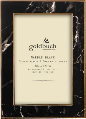 Produktbild von Goldbuch Metall-Portraitrahmen Marble 10x15 cm schwarz
