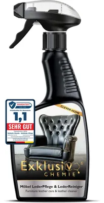 Produktbild von Exklusiv Chemie Echtleder Pflege & Lederreiniger | Lederpflege | Möbelpflege | Lederpflegemittel | Lederpolitur | Für Ledermöbel, Ledercouch und Sofa