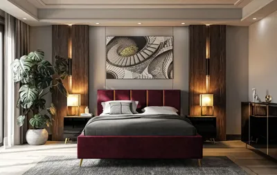 Produktbild von Polsterbett TIFFANY mit Behälter 160x200 cm- Kopfteil:105 cm French Velvet 663