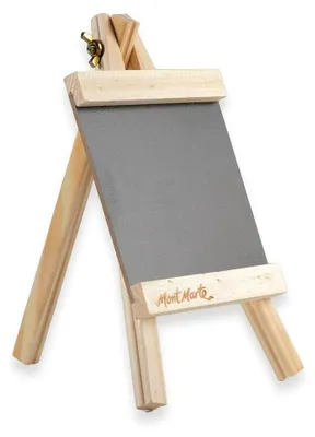 Tafelstaffelei aus Kiefernholz mit Kreidetafel, 25,5 x 23,5 x 15 cm