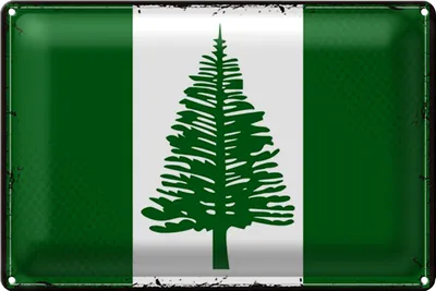 Produktbild von Blechschild Flagge Norfolkinsel 30x20cm Retro Flag