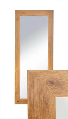 Produktbild von Spiegelprofil 70/15, Außenmaße 50 x 120 cm, Bernstein Eiche