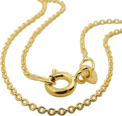 Produktbild von 1,1 Rund-Ankerkette Halskette Collier aus 9Kt 375 Gold Gelbgold 38cm