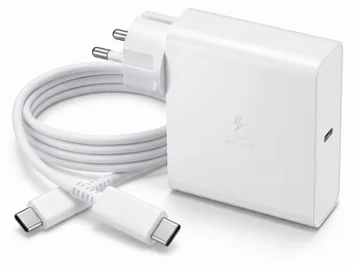 Image de Chargeur USB-C d'origine Samsung, 140W, avec câble, couleur blanche