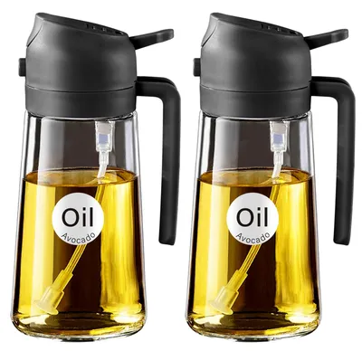 Ölsprüher 470 ml 2-in-1 zum Kochen, nachfüllbar, BPA-frei