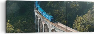 Produktbild von Bild auf Leinwand - Leinwandbild - 3 Teile - Zug Hogwarts Express - 90x30cm - Wand Bild - Wanddeko - Wandbilder - Leinwanddruck - Bilder - Wanddekoration - Leinwand bilder - Wandbild - CA90x30-5132