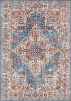 Produktbild von Vintage Teppich Sylla Jeansblau, Größe:160x230 cm