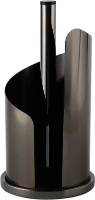 Produktbild von Ibenzoa® Edelstahl Küchenrollenhalter – stilvoller, korrosionsbeständiger Ständer mit Einhand‑Abreißfunktion, rutschfeste Gummifüße, 15,5 x 33 cm