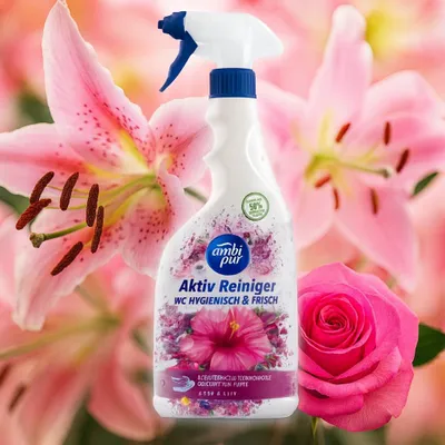Obrázok produktu pre Osviežovač vzduchu Ambi Pur pre toalety Ruža 750 ml