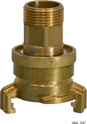 Produktbild von Messing Saug-und Hochdruckkupplung mit Außengewinde 3/4", Knaggenabstand 40 mm