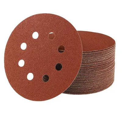 Produktbild von Schleifscheiben, 125 mm, P120, 8 Loch, 20 Stück Schleifscheiben Profi 125mm Klett Exzenter Schleifpapier 8-Fach Lochung