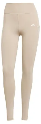 Image de Legging long pour femmes Adidas, couleur beige "wonder", taille L