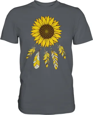 Produktbild von Traumfänger Sonnenblumen T-Shirt Garten Motiv Gärtner Geschenk – Dark Grey / S