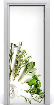 Produktbild von Tulup Türaufkleber 75x205 cm Dekorative Aufkleber Selbstklebend Wasserdichte Tapete Abnehmbar Schlafzimmer Wohnzimmer Wohnkultur - Kraut