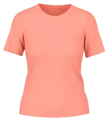 Produktbild von Marc Cain Geripptes Rundhals T-Shirt schmal geschnitten aus Baumwollmix
