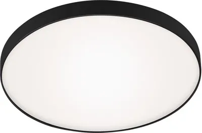Image de Lampe LED pour salle de bain BRILONER LEUCHTEN MALBONA, 13 W, 1400 lm, IP44, blanc-noir, plastique-métal, Ø 28,5 cm