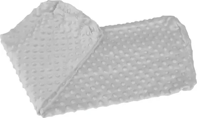 Produktbild von Bettkantenschutz für Kinderbetten 70 cm - Ersatzbezug Schutz für Bettrahmen Kantenschutz Kinder Babybett Minky Hellgrau