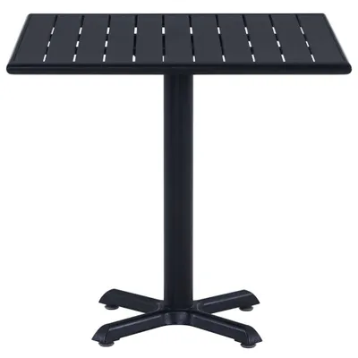 Image de vidaXL Table de jardin noire 80x80x75 cm