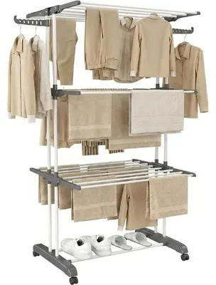 Obrázek produktu pro Omgoods – Skládací sušák na prádlo, 3 patra, rozměry 72 x 50 x 172 cm