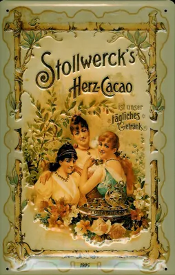 Produktbild von Blechschild Stollwerck Herz Cacao Kakao Schild Nostalgieschild