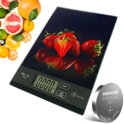 Produktbild von Vog&Arths - Digitale Küchenwaage / Müllwaage - Schwarz - bis 5KG - Inklusive Batterie - Briefwaage