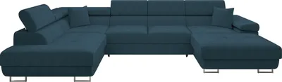 Produktbild von MIRJAN24 Wohnlandschaft Torezio Bis Cord, Stilvoll Eckcouch mit Bettkasten und Schlaffunktion, Einstellbare Kopfstützen, 346x203x70-90 cm (Farbe: Poso 05, Seite: Links)