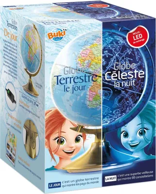 Image de Globe jour et nuit 21 cm terrestre / celeste - buki espace - 7345