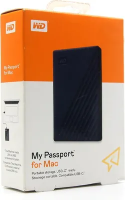 Image de WD My Passport for Mac WDBA2F0040BBL - Disque dur - crypté - 4 To - externe (portable)