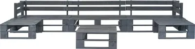 Obrázek produktu pro vidaXL 6dílná zahradní sedací souprava Pallet Wood Grey