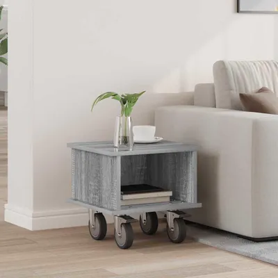 Obrázok produktu pre Maison Exclusive – TV stolík, 37 x 35 x 35 cm, drevotrieska, farba: svetlosivá (Sonoma)