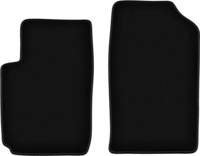 Produktbild von Wielganizator Velours-Autoteppiche vorne – passend für Citroen Xsara Picasso (Minivan, Bj. 1997-2010) –  schwarz, passgenau, mit Befestigungen set 2 Stk.