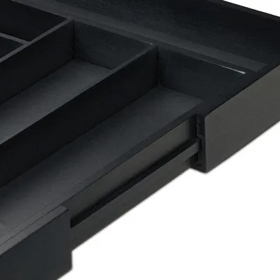 Immagine prodotto di Portaposate in bambù nero 65x35-58 cm, 6-8 scomparti, organizer