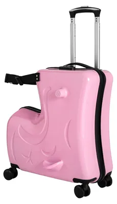 Productafbeelding van Kinderkoffer met Zitting - Trolley 50.8 cm - Roze
