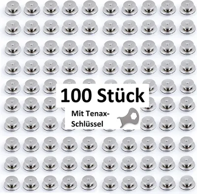Produktbild von TENAX® Set 20/30/50/100 Stk. Edelstahl Oberteil für Planenstärke bis 2mm mit Schlüssel Größe: 100er Set