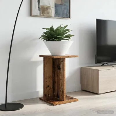 Imagen del producto de Dos antiguos soportes de madera para plantas