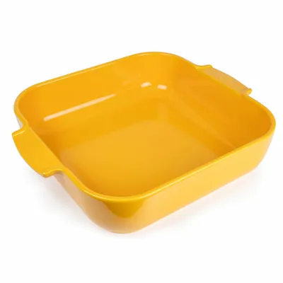 Produktbild von PEUGEOT Keramik Auflaufform APOLLIA 36cm Groß Quadratisch Safrangelb Backofen