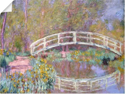 Produktbild von ARTland Poster Brücke in Monets Garten Größe: 60x45 cm