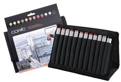 Immagine prodotto di COPIC pennarello professionale confezione da 24 pezzi con 12 colori architettonici