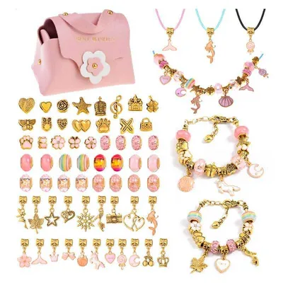 Image de Kit de création de bracelet, perles, pendentifs, breloques ZA4692