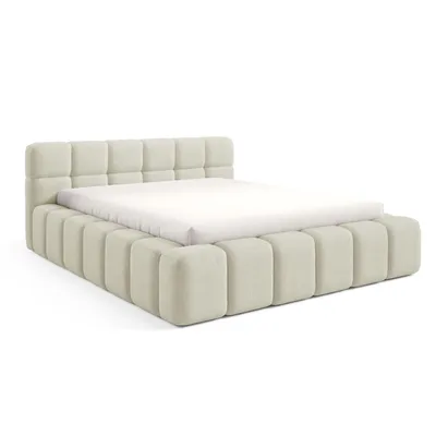 Produktbild von Dekori Polsterbett 160x200 NUBO PREMIUM Wolkenbett mit Bettkasten, Boucle Bett – Creme (Quelle 02)
