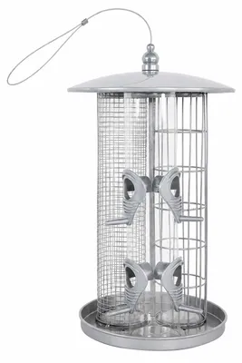 Produktbild von Vogelfutterstation 3 Futterröhren 4 Sitzstangen zum Aufhängen, KI-generiertes Bild