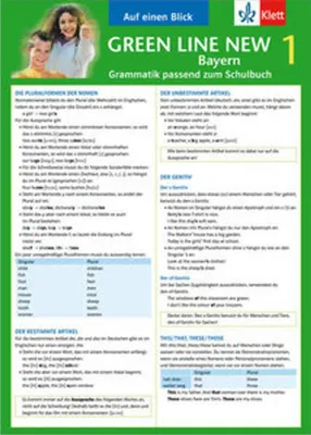 Obrázok produktu pre Green Line New Bayern 1 Grammatik passend zum Schulbuch