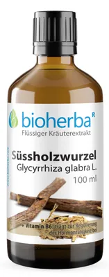 Produktbild von Bioherba Süssholzwurzel Glycyrrhiza glabra L. Tropfen Tinktur 100 ml