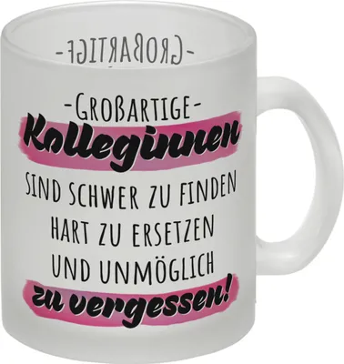 Produktbild von Großartige Kolleginnen sind schwer zu finden Glas Tasse